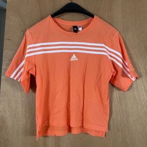 Peach adidas crop top